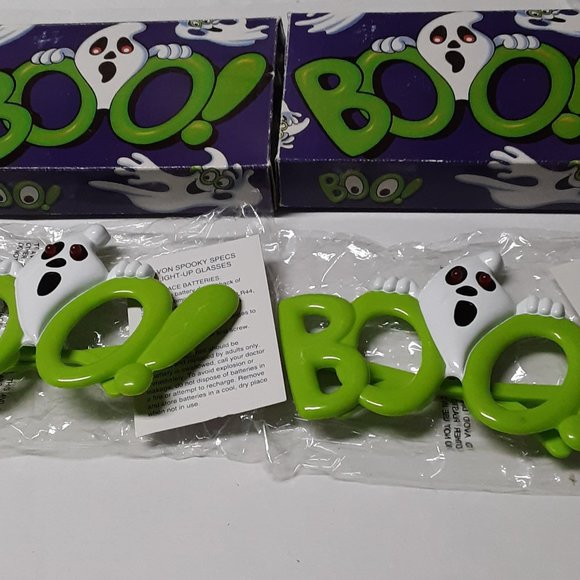 Avon Spooky Specs Light-Up Ghost Glasses w/ Boxes Vintage Halloween 1992 RARE - Picture 1 of 12